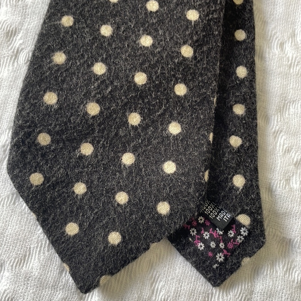 Wool polka dot tie